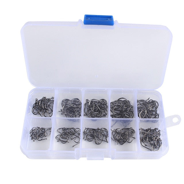 100-600pcs/Box High Carbon Steel Fishing hooks Mixed – theherofishing