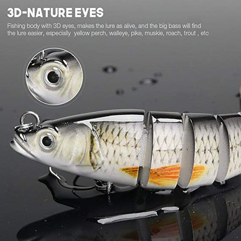 8 Segmented Jointed Swimbait Fishing Lure Artificial Bait Fishing