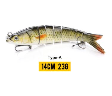 VTAVTA 14cm 23g Sinking Wobblers Fishing Lures Jointed Crankbait Swimb – theherofishing