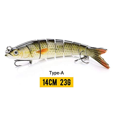 TREHOOK 8cm 10g Multi Jointed Swimbait Pike Jerkbaits Fishing Lures  Wobblers Artificial Bait for Sinking Minnow Lure Crankbait