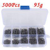 100-600pcs/Box High Carbon Steel Fishing hooks Mixed